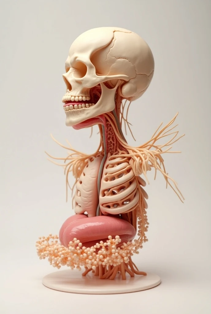 smile,closed eyes,Hairy pubic hair,(pubic hair:1.3),,Short Hair,eye,Skin,muscle,真Skin,breast,Skeleton,heart,lung,liver,Stomach,Uterus,standing attention,simple background 