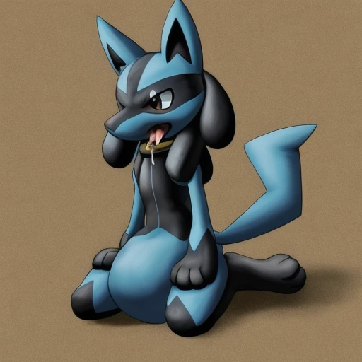 8k, ((masterpiece)),best quality, (max quality),high resolution,high details, detailed background,detailed clear eyes and pupils, riolu, kneeling on the floor looking up at you, nsfw, bedroom,by smitty g, feral, male, embarrassed, pink eyes, collar, leash, blushing, canine , balls, sheath, knot, anatomically correct,