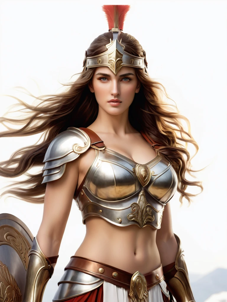 masterpiece,Highest quality,(Highly detailed CG Unity 8k wallpaper),(Highest quality),(Best illustrations),(Best Shadow),Realistic lighting,Beautiful sparkle,PeterMohrBacher,(1 female:1.6),Ancient Greeks,(((Spartan female warrior))),(Beautiful Face,Brave face,Beautiful Eyes,Beautiful Hair),(Muscular),Spartan helmet,Spartan Armor,(Holding sword and shield:1.6),(Raise your sword-holding hand high into the air:1.6),(Holding a Spartan shield:1.6),(Sword and shield:1.6),(roar:1.6),(Beautiful Hands:1.6),(Detailed hands:1.6),(((Hand,detailed,perfect,perfection,hands))),(dynamic)