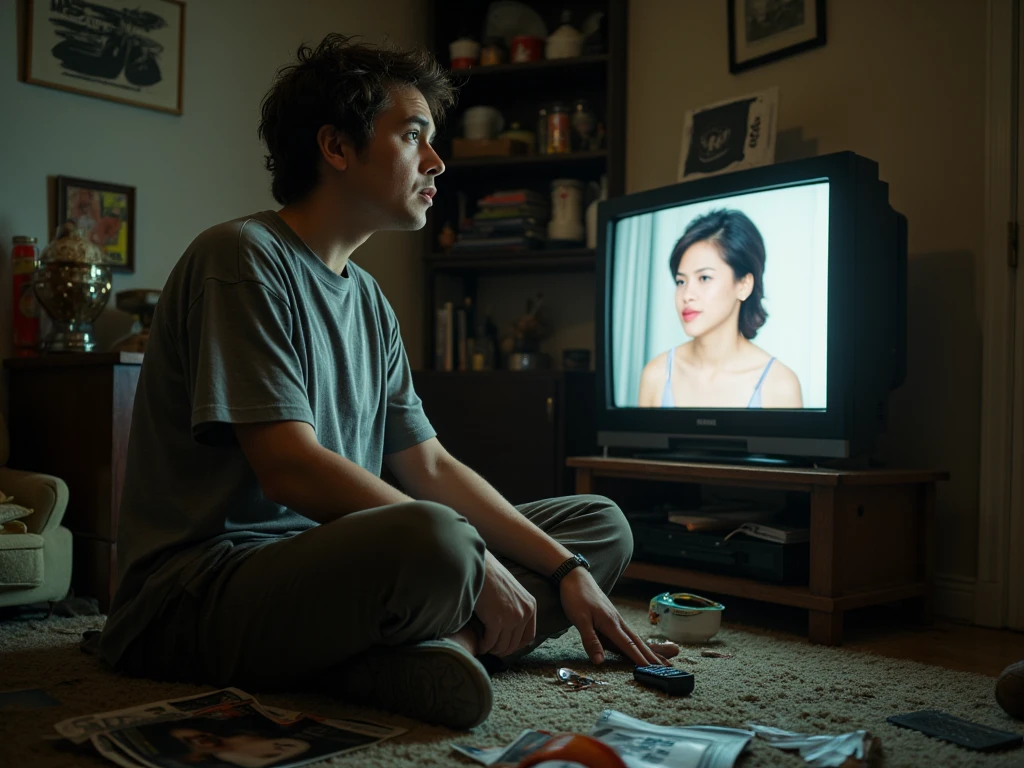 One Man,Hero,tv,scatterbrain,Watching TV in the room