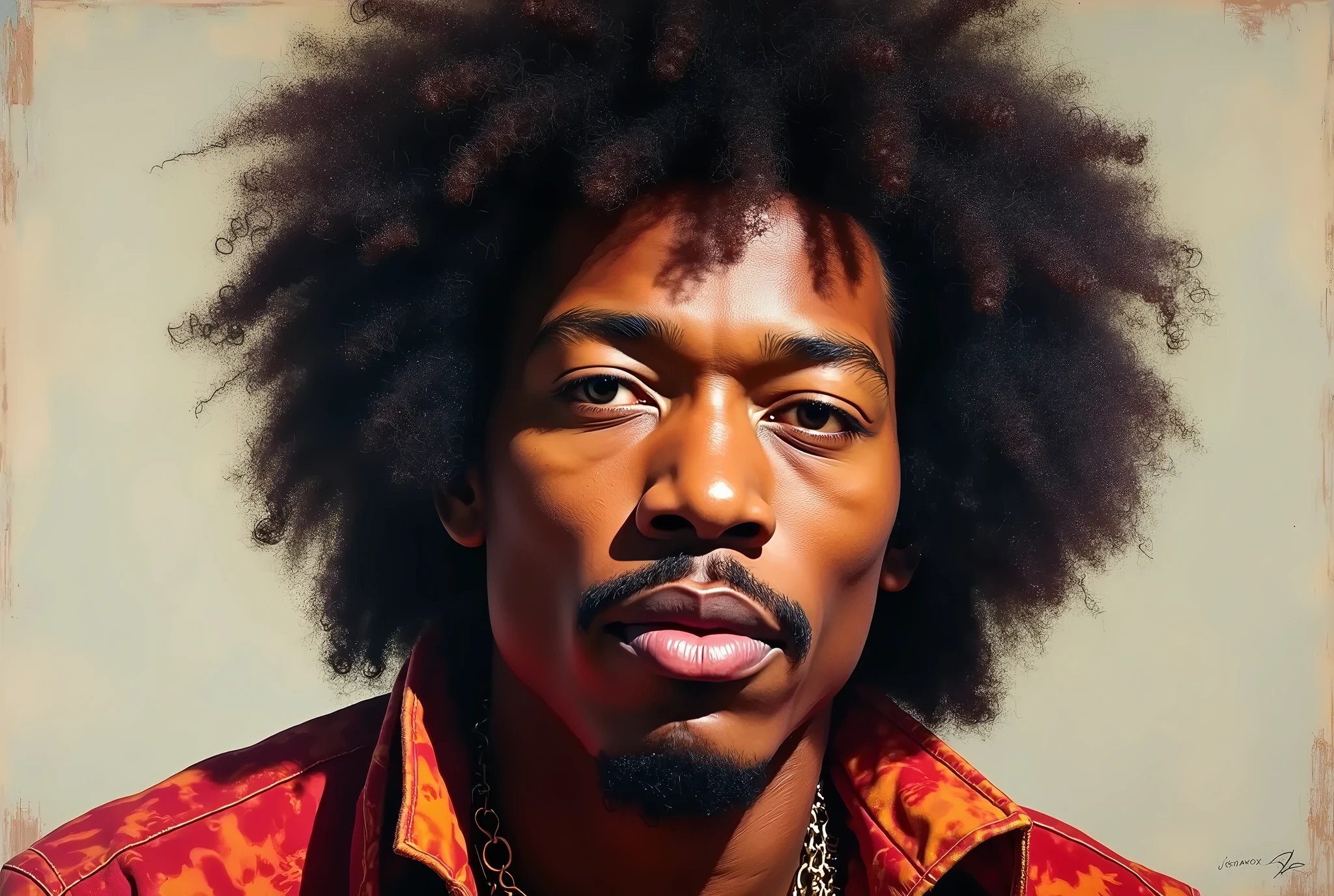 Beautiful portrait of Jimi Hendrix