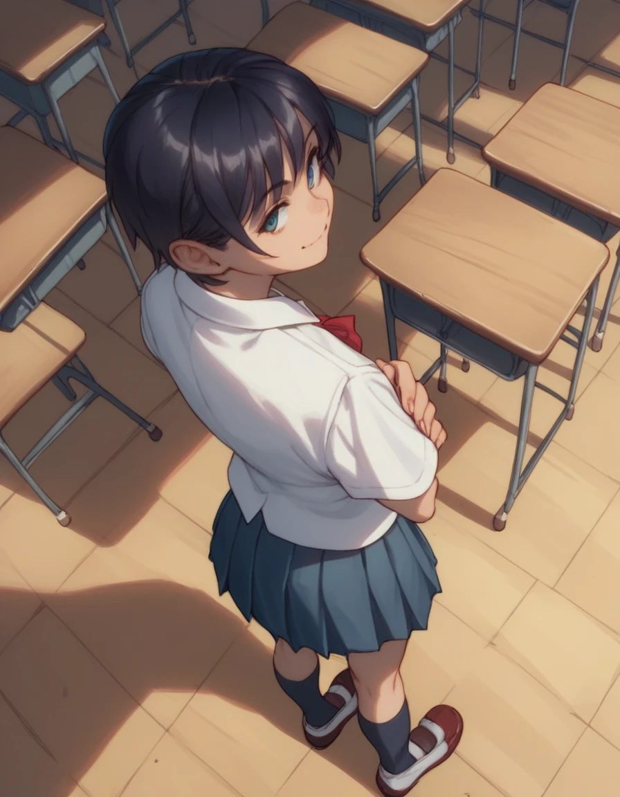 score_9, score_8_above, score_7_above, score_6_above, score_5_above, score_4_above
seasu, School uniform,    classroom ,    Looking back  ,   light smile  