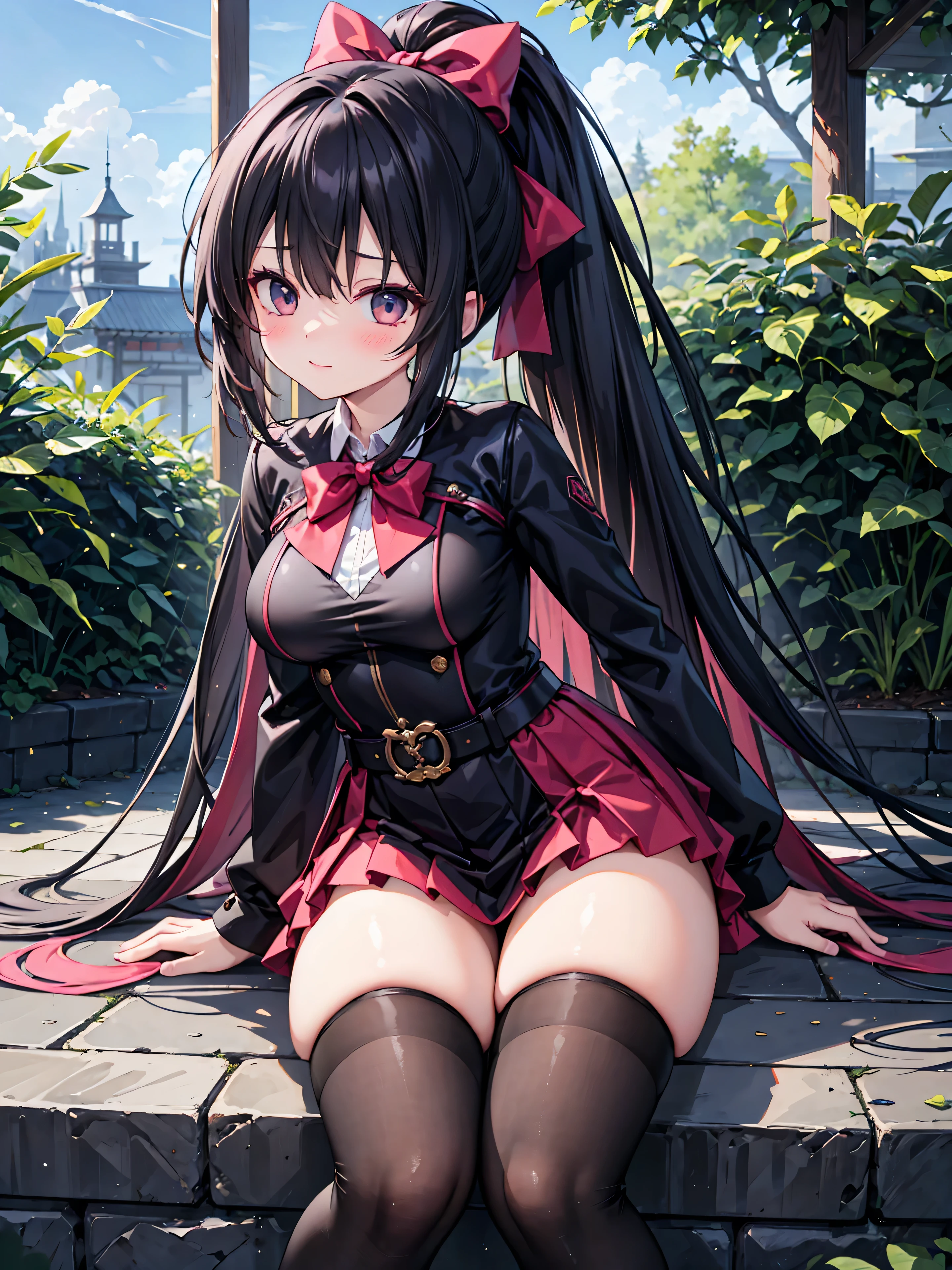((Biologically correct limb count)),(( From head to toe,Full-body photo including face)),4K,((Standing position)),masterpiece,((Focus on the face)),((Symmetrical facial features)),Eyes with detailed description,Beautiful woman,Great style,Beautiful arms,Beautiful legs,Beautiful Hands,(Small Ass,Thin thighs),Facial detailing,Small earrings,necklace,(Blue patent leather blazer,Red plaid mini skirt((Black high heels,Black patterned stockings))),Realistic photo,Lying on the linoleum floor,Low angle photo,A little panchira,Rose petals are scattered all around、