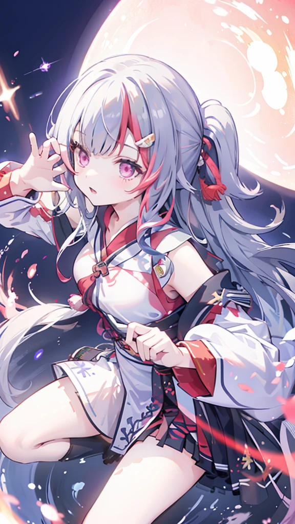Twin tails female mage, 1 attractive, Expressive long hair, Twin tails, 
break: A rapidly approaching audience, Charge while performing a magic attack, Quick battle preparation, 
break Sexy Magic Clothes, Only the clothes are red and white, Luxurious silk texture, Top quality decoration, Detailed and attractive skin, 
break Express explosive acceleration with motion blur, 
break Aesthetic twin tails hair fluttering backwards during rapid acceleration, Adult sex appeal, 
break Professional spray work, Fine and exquisite texture, Detailed and precise brushwork, Detailed and vivid depiction, Anatomically correct, Absurd aesthetics, 
break Unleash the magic of transparent full color in your hands, Holographically coated attack magic, 
break (Approach with a forward leaning posture, Rapid approach), Glaring at me, Visible red eyes, 
Dynamic Shot, (Eye-level shot), Ankles inside the frame, 
break Attractive Twin tails hair, Sudden Magic Attack, Only the hair is a gradation of white and navy blue, Great aesthetics, 
break Highest quality, Highest Resolution, Octane Rendering, superretinal vision, hololive,(Ayame Hyakki),Hololive,(Ayame Hyakki),Demon mask on head,