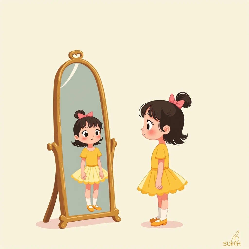 Show Emily and a friend trying to take down the mirror during the day. The two are struggling, their faces showing strain and confusion, as the mirror refuses to budge from the wall. The mirror appears almost fused to the wall, as if it has become part of the house.
(Image style 3D animation, Vibrant, hyper realistic, 8K ULTRA HD pixel style, disney style, cinema 4D)