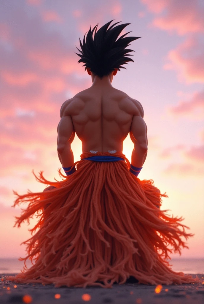 Handsome and sexy Goku in a thong dancing for a bunch of old ladies 