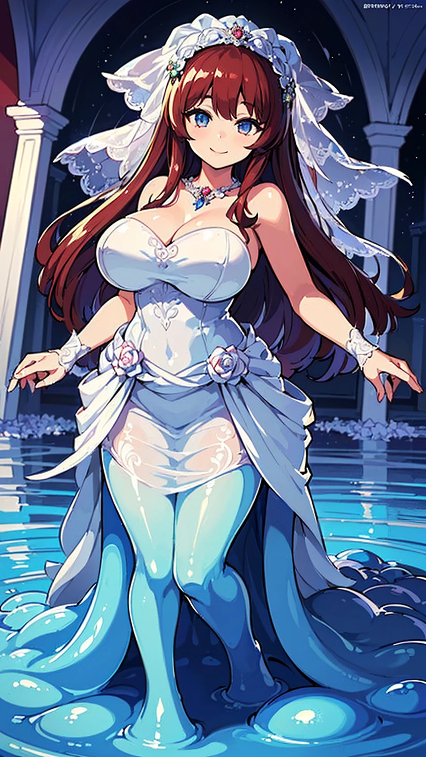 1girl, full body, masterpiece, best quality, perfect detail, ultra detail, blue eyes, rias gremory, ahoge, large breasts, wide hips, thighs, mature female, royal icing, cosplay, see-through, jewelry, lingerie, babydoll