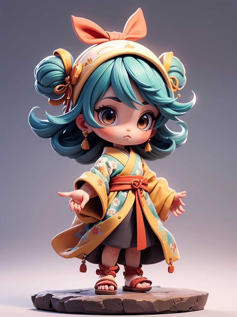  Create a chibi onmyoji image , Alone， simple background ，a small, Simple hair , Big head, Japanese Onmyoji.  The transparent body can be seen through . The image is clear and detailed ., beautiful colors and..  raise your arms , foot, eye,nose, mouth, ((Five fingers on a hand))， ((Five toes)), colorful background for working,  anatomically correct,  simple background ,  shortcuts, bangs, Symmetrical, 