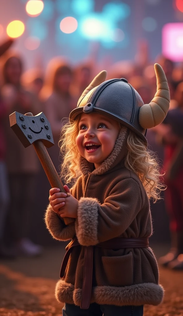 viking comemorando, Feliz, empolgado, realista, camera cannon, Mola 70 mm