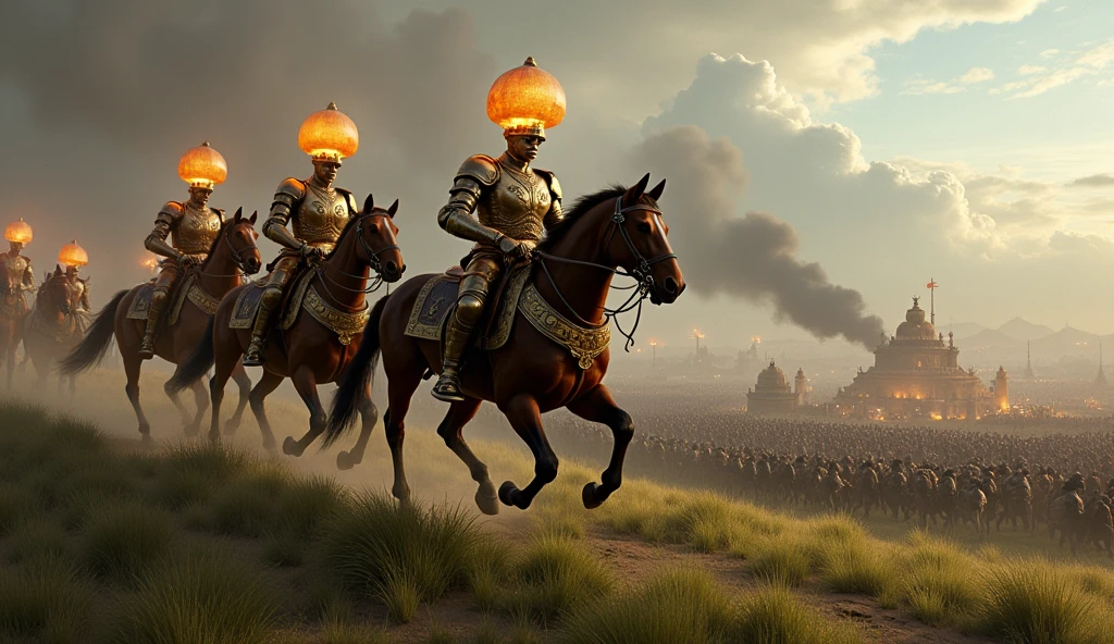 "Yellow Turban Legion,Mighty,majestic-looking,War drums stir,Battle flag hunting,Fire,Heroic soldiers lined up,Homem-Imponente,There is a lot of war,A magnificent picture of history unfolds before your eyes。"