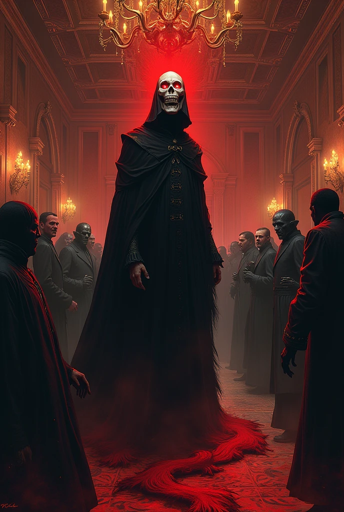 (((best quality)), ((masterpiece)), (((ultra realistic)), 55mm lens, (professional portrait photography in black and white), glamorous photography, night time, low angle, terrifying male vampire lord Nosferatu, ((slender face, thin, big haunted eyes, bald, wrinkled skin)), tattered robes, rats, dark scenery with many animals rats, swarm of rats, dark gothic interior of the cathedral, detailed background, best quality,  Soft cinematic lighting, sharp focus, dungeon