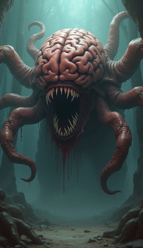 a big gigant monster with many tentacles