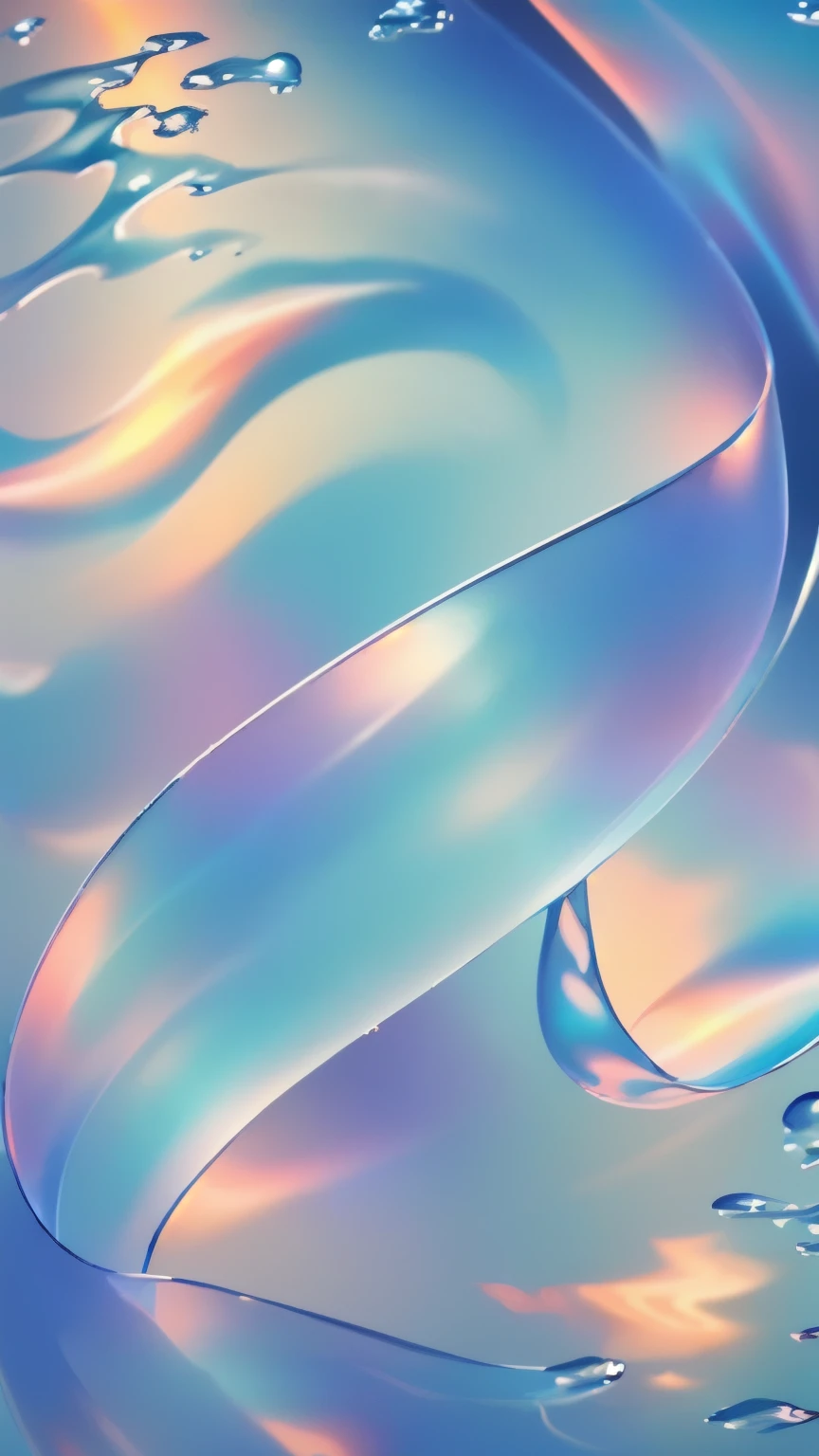 (masterpiece, best quality:1.2), sichou,A translucent ribbon，Glass texture，high quality，OC Renderer