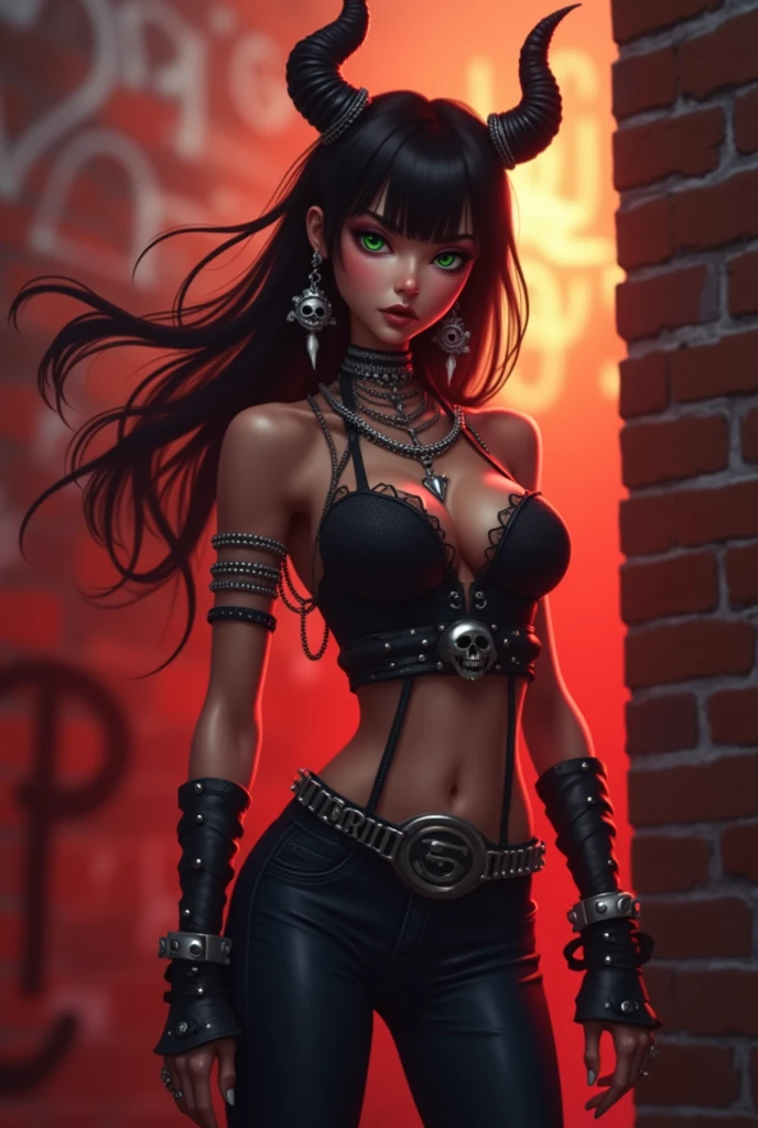 NSFW, ((21-year-old))), black girl, (((light skin))), (((full body pose))), (((long curly black hair))), (((wearing only chains))), (((submissive girl))), (((metal choker))), (((post apocalyptic scene, fire, death))), dark fantasy, (((thigh gap with cameltoe))), Rich, Deep Colours, (intricate details:0.9), (HDR, hyper-detailing:1.2), (natural skin textures, hyper realisitc, glistening skin, soft light, Sharp),