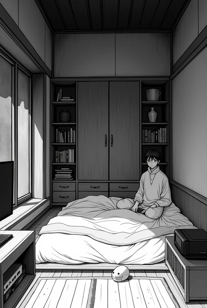 Boy in a room anime