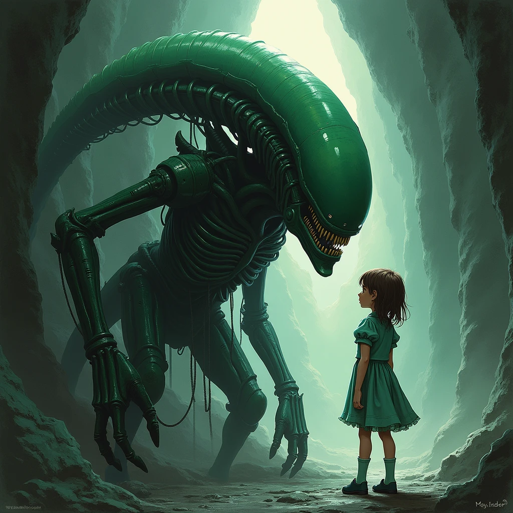 anime artwork
a cute xenomorph on the mother lap
. anime style, key visual, vibrant, studio anime, highly detailed <lora:ghibli_last:1>