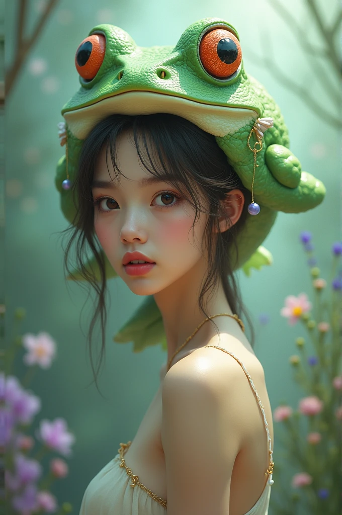 (8k, RAW photos,best quality, high resolution:1.1), (hyperrealistic:1.4),(realistic, photorealistic:1.3), soft light,big breasts,girl,realistic face,realistic body,realistic skin,absurdity,masterpiece,(cute:1.8), cuties, solo, (big breasts:1.2), detailed black eyes,innocent eyes,blusher,(t-shirt:1.2), cinema light,film grain,jewelry,earrings,((Medium hair:1.1)),((Floating Hair Novafrog Style)),cherry colored lips,hair ribbon,hair bow,ponytail,closeup,look viewer,long hair,upper body,open lips,upper teeth, (smiling eyes:0.6),((grinning:1.2)),depth of field, blurred background, eye focus, Bokeh,Young, 85mm Lens, f/1.4,Professional Lighting, Young,Portrait,Photon Mapping,Radiosity,Physically Based Rendering,No Bra