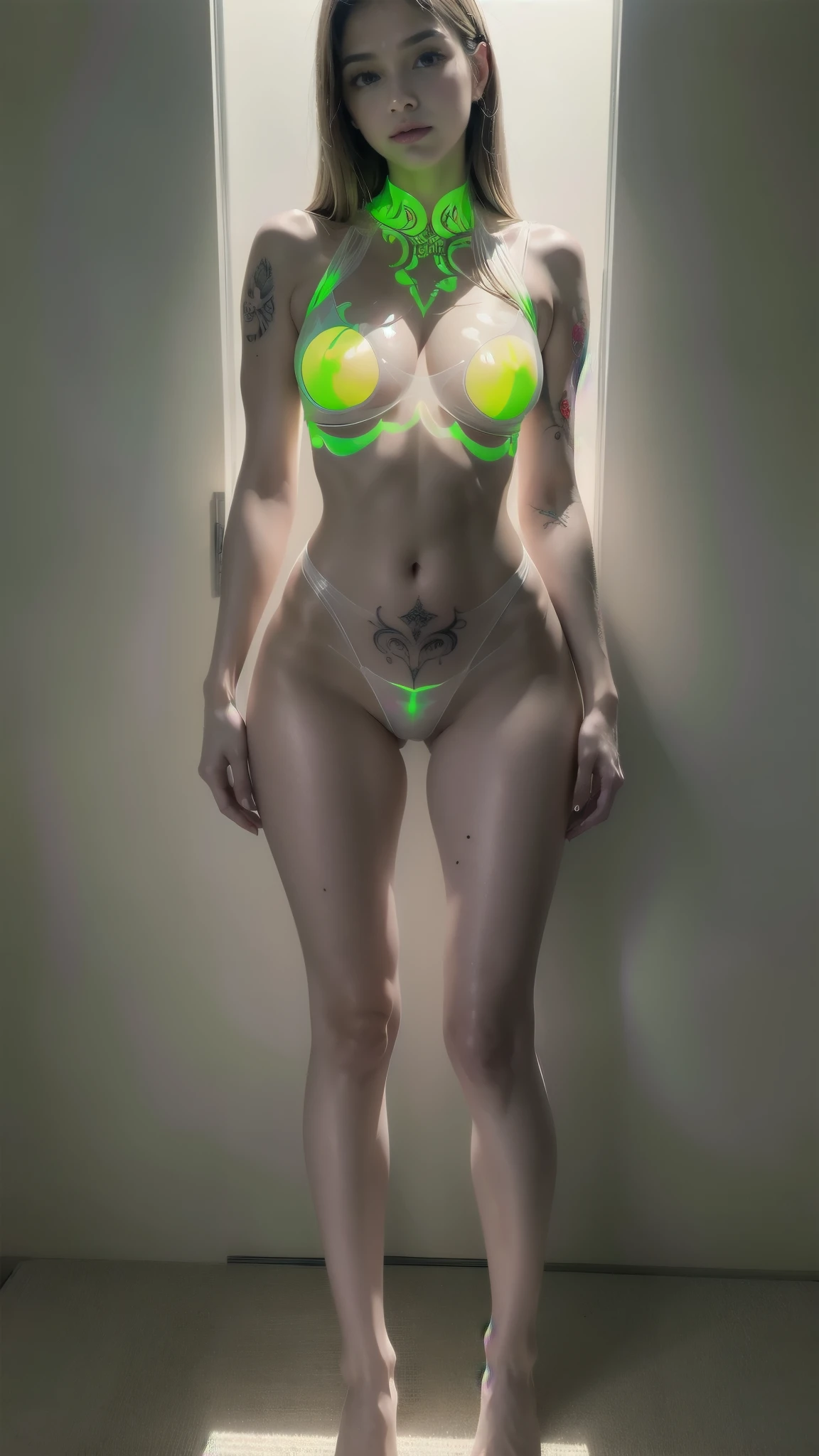 not:1.2，Traction necklace:1.3，collar:1.3，portrait photo， FULL BODY IMAGE ， for the audience ，Tearing Clothes，  Clear and delicate skin  ， perfect body proportions ,OUTLINE, minimalism ,pencil drawing,Clear lines,(double exposure:1.4), body photograph ,Kuindzhi,( intricate artwork :1.3),full body shooting,  low angle shot  ,(tattoo:1.3),tyndall effect,Soft Focus,4K,HDR,[HDR:0.9], acid graphics ,Plant 1  ,fantastic art,[detailed energetic face:0.33],[ coat dress :0.15],[k-pop:0.417],[hip:0.4],masterpiece,(garbage polka tattoo:1.4),(  translucent luminous body  :1.5),design minimalista, outline and beautiful and luminous woman , masterpiece of the world of shadows ,Intricate art,((white background 1.5)),(slingshot:0.6),red pibo, white with a pleated yellow skirt on the chest ,yellow belt,，devil figure，thin， Convex front and curved back ， perfect body ，Very detailed details of the face， clear facial features ， high thigh photographing ，long legs, Avoid altering the facial features of the reference image, perfect facial features ，Very detailed details of the face，shining eyes，[middle of the chest， cleavage，clavicle，Lightweight arm ，pernas notas， garbage polka tattoo ， perfect body  proportions，long legs，devil figure， real skin texture ，Shiny translucent skin，real skin pores，Perfect Hands，Perfect Hands臂，Perfect Hands指， perfect legs itas，perfect feet，perfect feet趾，covered in sweat，devil figure，thin， Convex front and curved back ， perfect body ，的Very detailed details of the face， clear facial features ， high thigh photographing ，long legs, Avoid altering the facial features of the reference image, perfect facial features ，Very detailed details of the face，shining eyes， Big breasts ， cleavage，clavicle，Lightweight arm ，pernas notas， garbage polka tattoo ， perfect body  proportions，long legs，devil figure， real skin texture ，Shiny translucent skin，real skin pores，Perfect Hands，Perfect Hands臂，Perfect Hands指， perfect legs 