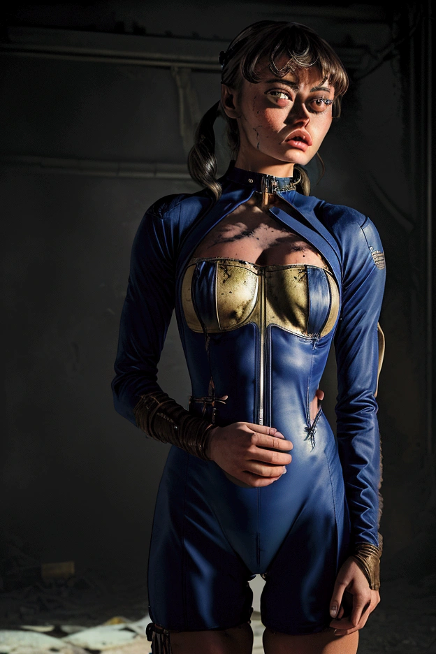 masterpiece, high quality, white background, (( Vaultsuit Lucy )), ellpur
long hair
bangs((vaultsuit in pieces/torn)), pipboy3000 on left arm, fallout, black long hair ,(sex slave collar from fallout) pregnant, on her knees, arms chained to her neck slave collar, crying from her eyes, ((( torn and firmed parts of Vaultsuit )))
