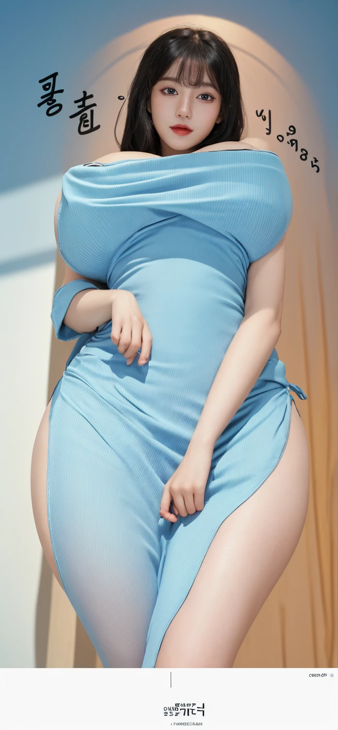 (masterpiece), 1girl, solo, (Mini Sweater Dress Turtleneck, blue sweater dress, black bra, cover chest, closed chest), ultra high resolution, ultra high quality, ultra HD, upscale, RAW photo, ((extremly detailed)), high quality, best quality, charm, asian girl face, beautiful, the best lighting, Mature woman, perfect body, sexy body, (looks at the viewer), Maternal, shiny skin, oiled skin, ((lip glosy)), big breast, huge breast, little smile, ((sexy smile)), ((grey hair)), (blue eyes), (((grey short hair))), (((Thigh High Boots, Long Boots For Women))), morning, outdoor, ((central prak new york)), ((beautiful central park)), realistic central park, detail background, ultra detail, 8K, high realistic, high resolution, the best resolution, detail hand, detail anatomy, detail body, (high detail), detail arms, (high detail fingers), the best proportions, (detail intricated), (portrait), the best pictures, hdr, dslr, fix , fit, full color, detail pose, perfect pose, the best proportion pose, soft light, natural light, detailed light, Professional, Amazing, ((realistic)), ((photorealistic)), slender, narrow waist, thighhighs, whores, (((standing))), standing, ((from front)), (((style makeup korean))), sexy pose,