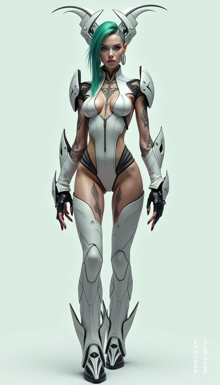 concept art , boobs, nsfw cyberdead, with skull , ,