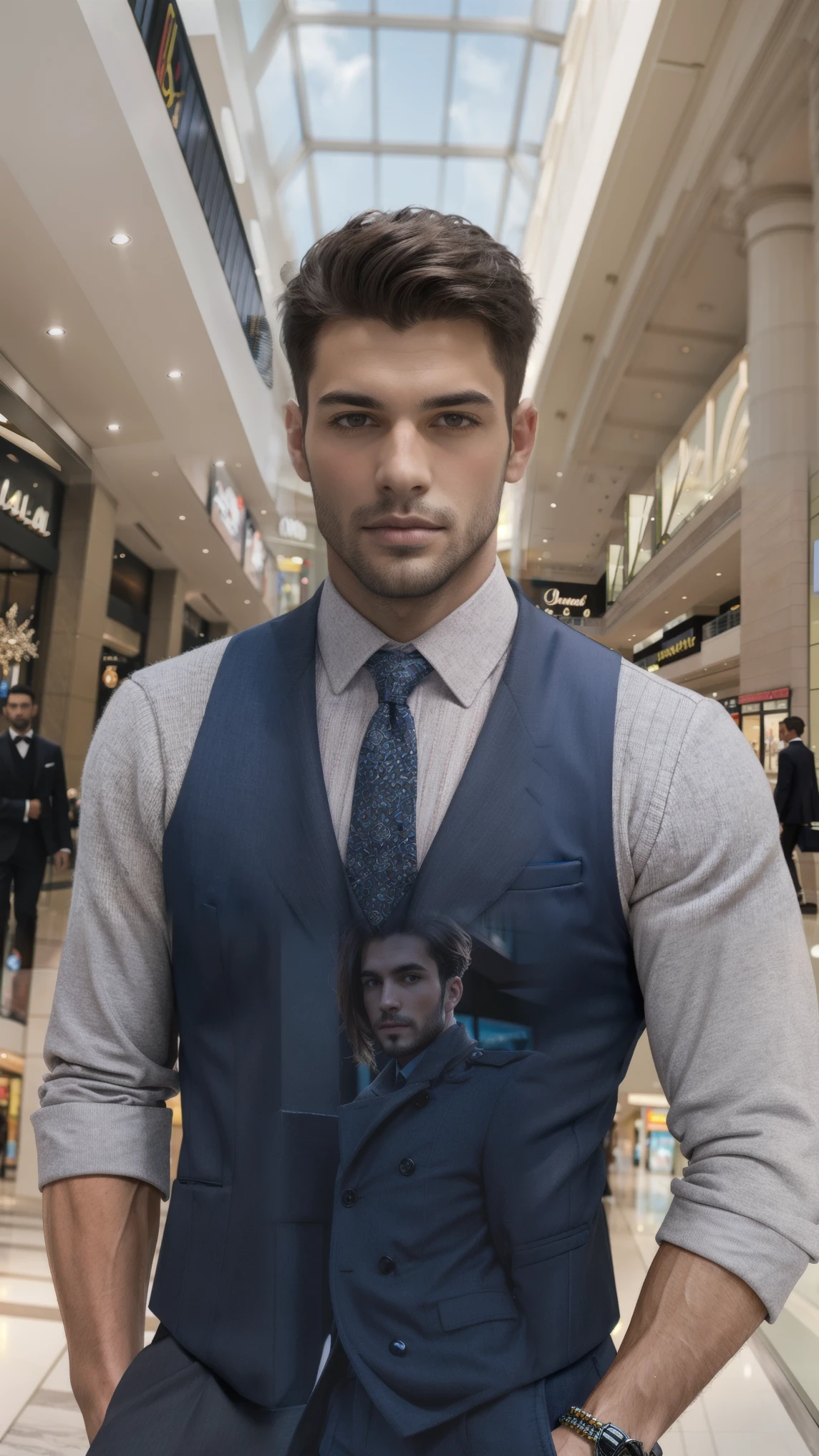 portrait of handsome men ,mall