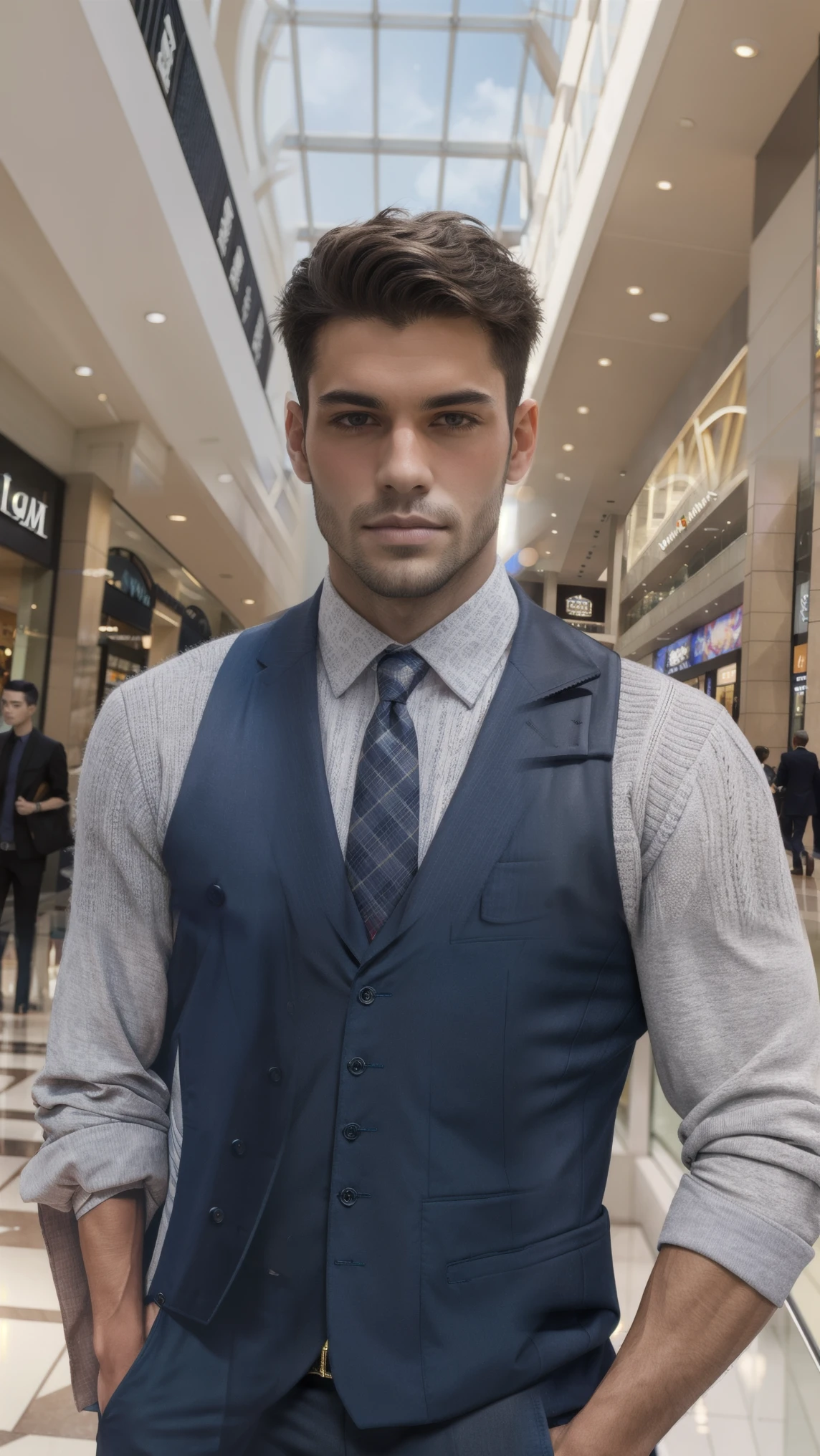 portrait of handsome men ,mall