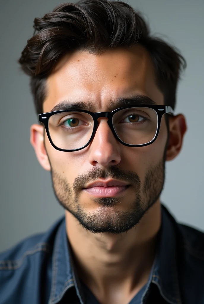 A man uses glasses ,photo portrait,photo studio,highly detailed, ACAF, FAUZI