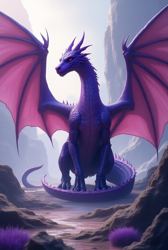 A large purple dragon