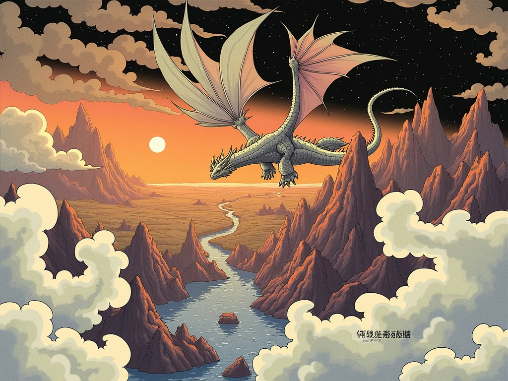 有一条Dragon in the sky上飞,Dragon in the sky, Hover,Vibrant colors,Japanese dragon,Ancient Chinese paintings,There is a glowing dragon,peculiar,4k quality,lifelike,Auspicious Clouds,Dragon scales are colorful,Dazzling, Super Detail, , Ultra HD, high quality, Extremely detailed, Official Art, Unity 8k wallpaper, Super Detail,