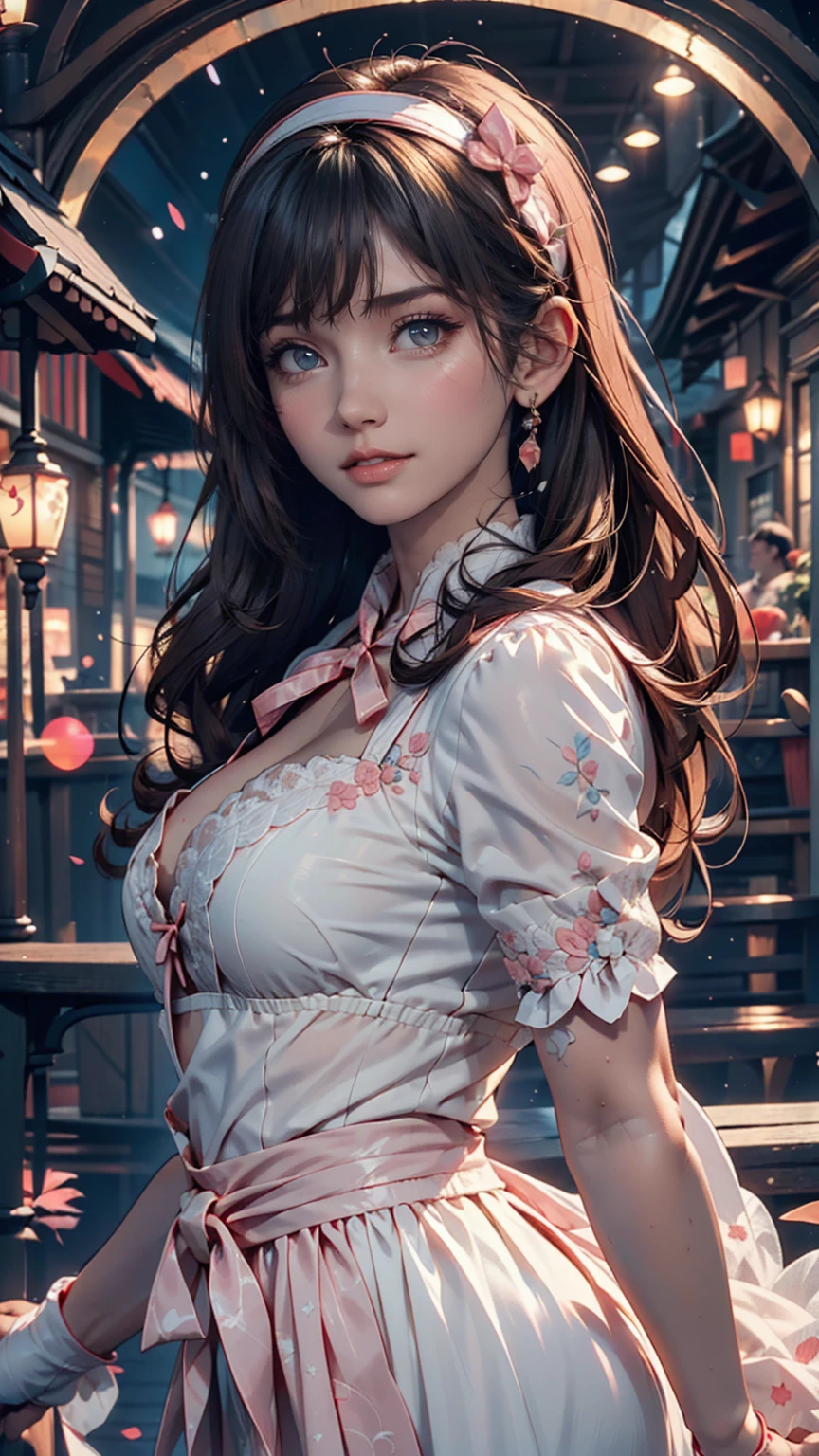 (Highest quality), Dark fantasy, Big sword, Magical girl, Gothic, Twin tails, Realistic, Super detailed, High resolution, anime,