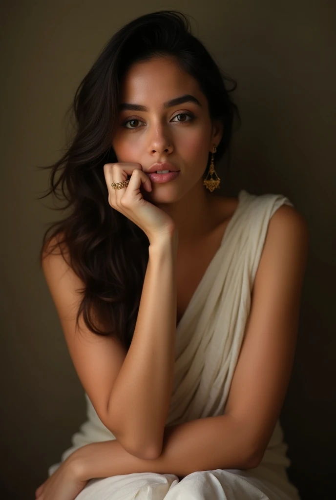 an spanish woman with lush dark long style hair squatting outside (realistic:1.3) , finely detailed, quality, (masterpiece:1.2) , (photorealistic:1.2) , (best quality) , (detailed skin:1.3) , (intricate details) , ray tracing, dramatic, 1 girl portrait, (Best Quality, HDR, raw),solo woman, ((dark amber hair)), dreamy cumulus land, extraordinary, , flowing evening, she's squatting, embraces, molecules are alive, the background hand-painted MURAL biological, painted background, (hand tinted amber), no makeup, natural, ethereal lovely, dark shadows and DEEP colors,night, messy hair, retro, Porta 160 color, shot on ARRI ALEXA 65, long depth of field, raw there is a woman that is giving a massage to the back of neck, from behind woman paradise garden massage, massage, embracing love couple massage, ceremony, touching, face neck shoulders, head is centered, she's is lovingly giving the back of his neck a massage with her handsUltra-realistic, (photorealistic:1.5), Highly detailed, best quality, masterpiece, woman, beautiful face, pleasing realistic photo, ((Anatomically correct proportions: 1.3)), ((perfectly proportion, beautiful woman) ), A detailed face, detailed eyes, Detailed fingers, detailed arms, Detailed skin , soft comforters and blanket