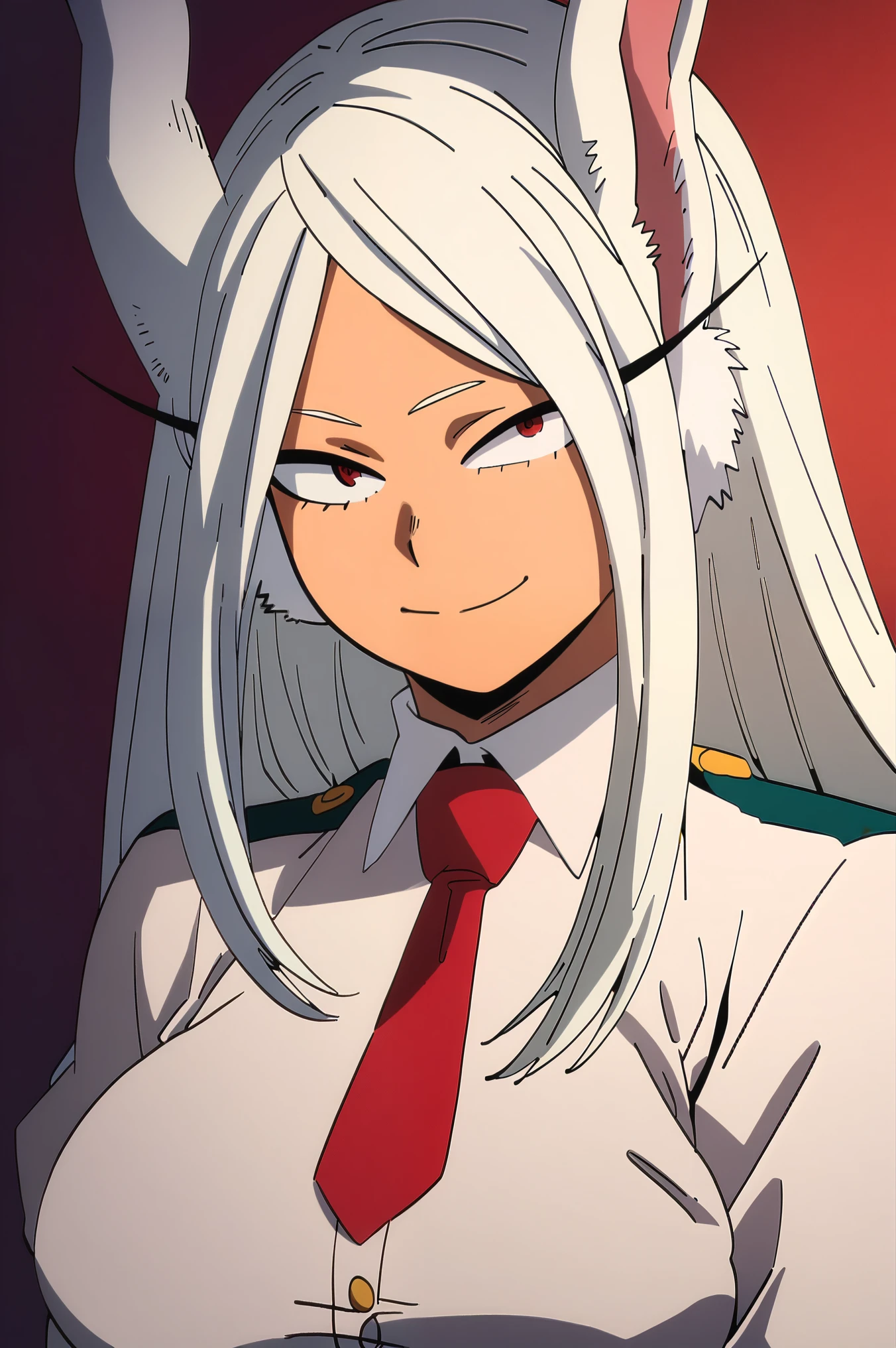 score_9, score_8_up, score_7_up, score_6_up, (masterpiece: 1.0), best quality, BREAK, 1girl, mirko, boku_no_hero_academia, 1girl, white_hair, red_eyes, perfect anatomy, perfect composition, perfection