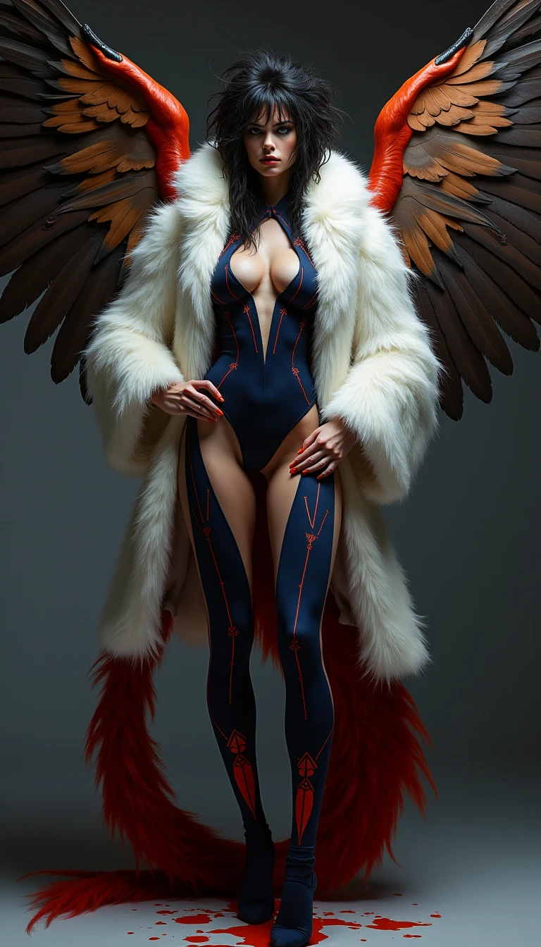(((hand between legs))),((elegant woman:1.8))),((((fluffy fur:1.8)))),(((small glasses:1.8))),(((detailed skin))),((((feet visible:1.5)))),((((Very realistic:1.5)))),(((no makeup:1.5))),(((15 years old))),(((beautiful big red eyes:1.5))),((((chibi:1.8)))),side facing,((((winged-arms:1.5)))),(((Beautiful night view of big city))),((((jewelry:1.5)))),((Athletic body:1.5)),(((anthro crow:1.4))),(((luxury bed room:1.3))),(((Lover-like relationship))),((((completely nude)))),(((blush:1.3))),((flower hair ornament)),female,(((sit on bed:1.5))),portrait,((((flat chest:1.4)))), (((Beautiful long hair:1.3))),(((black colored skin:1.5))),(((black colored nipples:1.3))),(((legs close:1.5))),beak,cute,Super high quality,masterpiece,heart shaped pupils,(highest quality,4k,8K,High resolution,masterpiece:1.2), Super detailed, HDR, UHD, studio lightning, ultra-fine goodinting, sharp focus, Physically based rendering, extrine detail description, Professional, Bright colors, Bokeh, (in) you bring, landscape, photograph, concept artist (Style), (with) vibrant color goodlette, (good) soft lighting