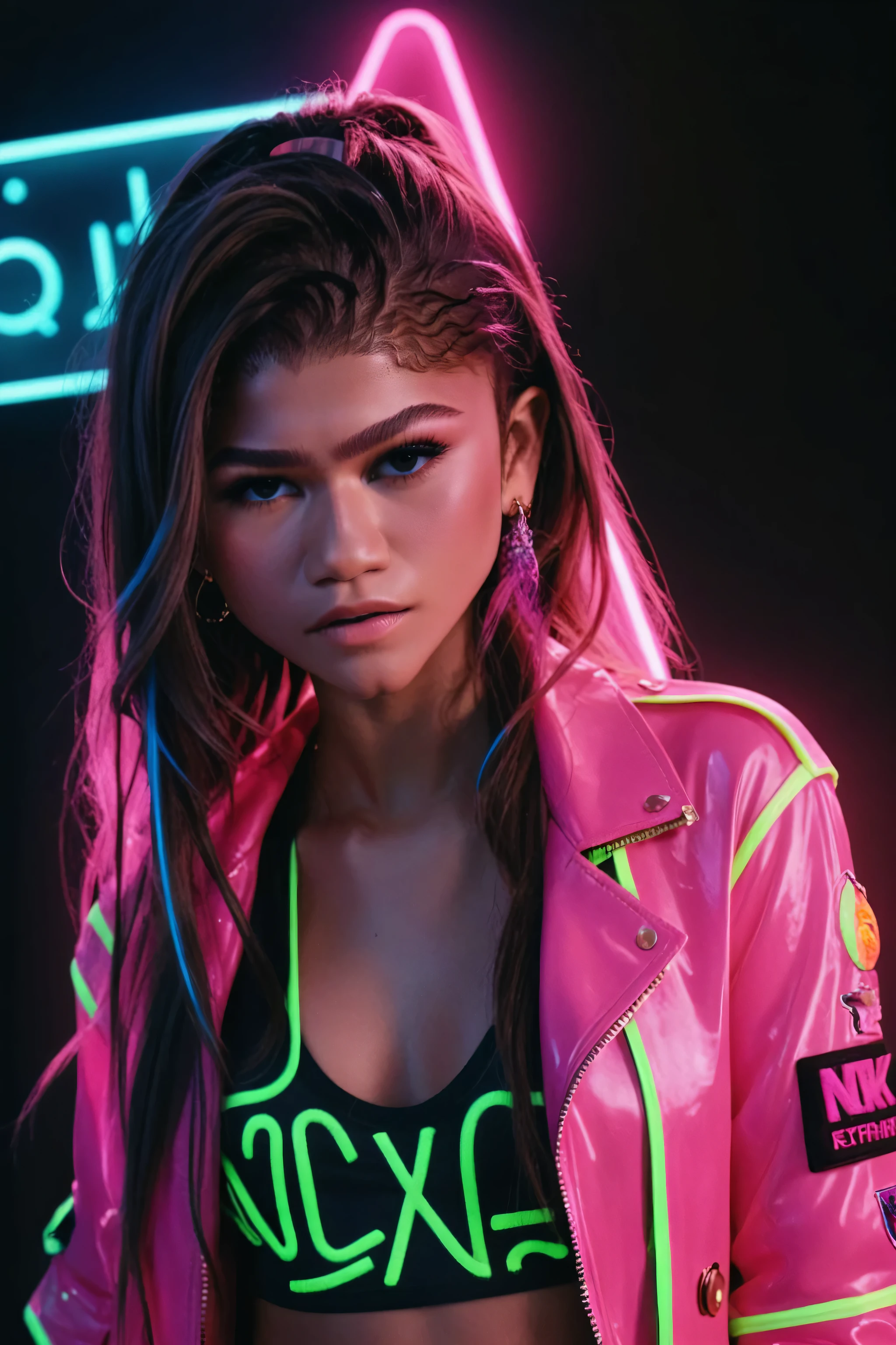 (zendaya:.4), (32k:1.5, Highest quality, masterpiece, Ultra-high resolution), Professional camera work:1.6, Highly detailed skin and face textures:1.3, Captivating portrait:1.2, Very accurate, Very detailed, 1 adult female, Incredibly slim body, sense of loss, Sadness, Expressions of sadness, Small face, (()), (medium shot), 