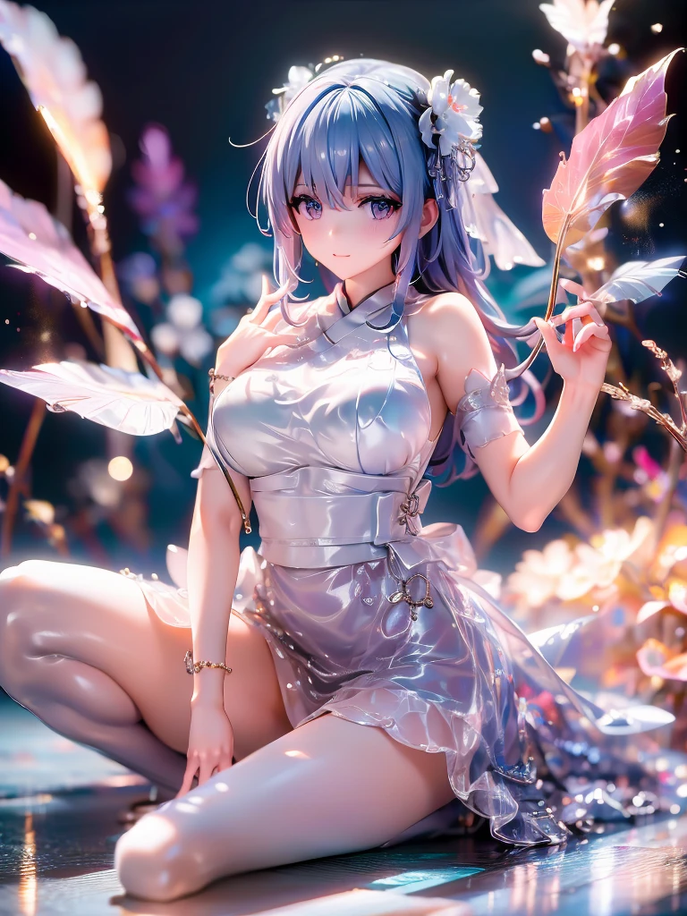 (quality)), ((masterpiece)), Recommended resultsluffly、(see through:1.5)、whole body 、Swollen nipples,straighten your back、huge bust、angle to floor:1.2、low camera angle、Hair loss on crotch、Whole body facing the camera,Hair can be seen on the crotch,Hatsune Miku, (最好的quality,4K,high resolution,masterpiece:1.2),Super detailed,actual,human development report,Japanese cartoons,girl,blue hair,white dress,I will deny this,Beautiful and delicate eyes,Beautiful and delicate lips,sit on the floor,wildflowers around her,sunlight through the trees,peaceful atmosphere,bright colors,soft shadow,dream style