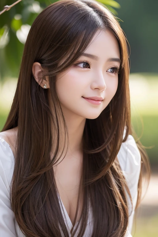 whole body, highest quality, practical, Super detailed, finely, High resolution, 8k wallpaper, One beautiful woman,, Light brown messy hair, Wear a white collared shirt,Short skirt, Clear focus, Perfect dynamic composition, Beautiful and delicate eyes, Thinning hair, Detailed practical skin texture, smile, Close-up view, model diagram