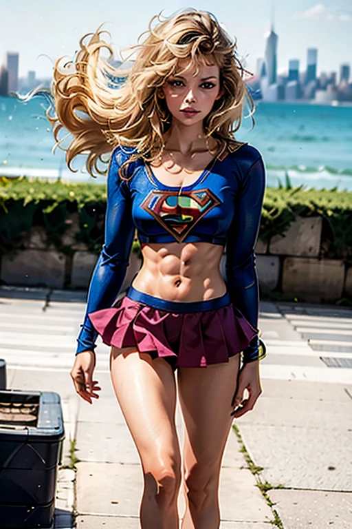 ((Realistic lighting, Best quality, 8K, Masterpiece: 1.3)), Focus: 1.2, 1 girl, Perfectly shaped American woman with broad hips: 1.5, Fine abdominals: 1.1, ((long blonde hair)), (Supergirl latex uniform: 1.4), (Outdoor, Night: 1.1), City streets, Super fine face, Fine eyes, Double eyelids, Short latex skirt, (Black knee-high socks: 1.5) --s2
((Realistic lighting, Best quality, 8K, Masterpiece: 1.3)), Focus: 1.2,