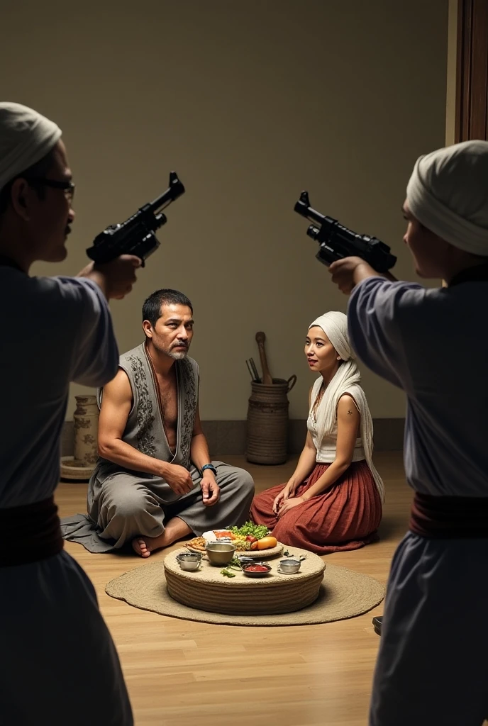 ((Best Quality, 8k, Masterpiece: 1.3)),(Beautiful Detailed Eyes), (Best Quality), korean girl with hijab get fuckes with black old man from behind, (one black old man standing behind her and her), she suck other , spread leg, dark jungle, high definition, ultra detailed, rough interaction, stage, grabbing ass with crazy crow varied poses.((Natural breasts :1.4)),((very soft breasts)), 1 girl, she get surrounded by old men, in abandoned house, surrounded, , bukkake, show , nsfw
