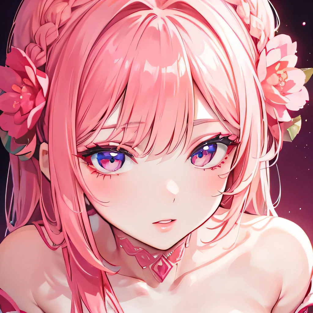 Chica anime con cabello rosado y ojos azules con un vestido blanco., guweiz en pixiv artstation, guweiz en artstation pixiv, Fondo de pantalla de arte anime 4K, Fondo de pantalla de arte anime 4k, arte de anime digital detallado, fondo de pantalla de arte anime 8 k, anime fantasy illustration., beautiful fantasy anime, anime fantasy illustrations, hermoso retrato animado, estilo anime 4k