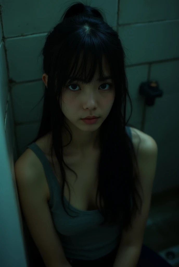 girl, Mikasa Ackerman, verry beautiful, black hair, beautiful eyes, white shirt, realistic, ultra detail, 70mm lens,