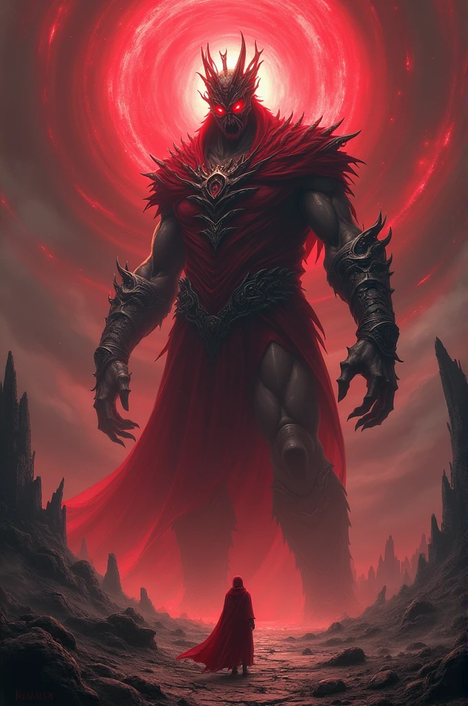 in style of Harry Clarke,character concept design,half body, (ROSE HEAD:1.5) (no face:2.0) paladin,angry,crazy smile,fighting pose,Magic Effects,Metallic details,Red tone,Unknown background,perfect hands,Core Art,The art of spray painting,Splash Art