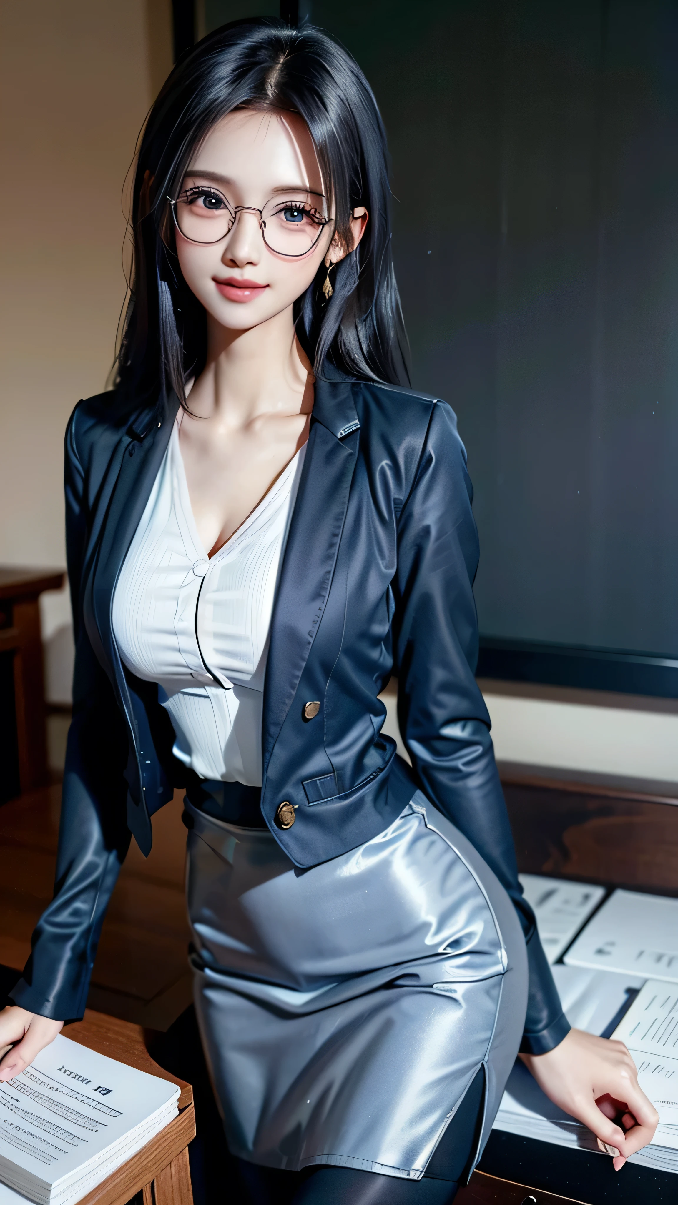 (shop,window,street,
business suit,dark_jacket,black_trousers,white_shirt,),
 , leaning back ,
tight fingerless gloves,
head tilt,
(looking at viewer), 
(parted lips),happy,
smile,(detailed eyes,bright pupils),shiny skin, skindentation,
<lora:hipoly3DModelLora_hiqcgbody:0.35> hiqcgbody,big eyes,unparalleled masterpiece, ultra realistic 8k CG, clean, beautiful face, shiny skin,(skindentation),