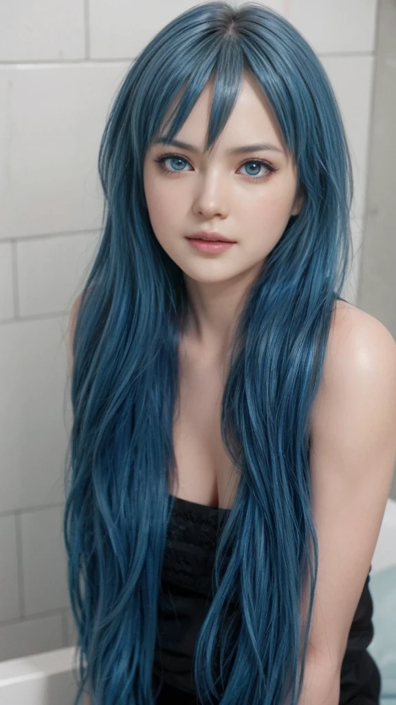 Nico, blue eyes, (best quality, ultra-detailed), (realistic:1.37), beautiful and detailed face, ultra-realistic texture, red lipstick, bright colors. High definition, 8k, expression with a sexy and sensual look