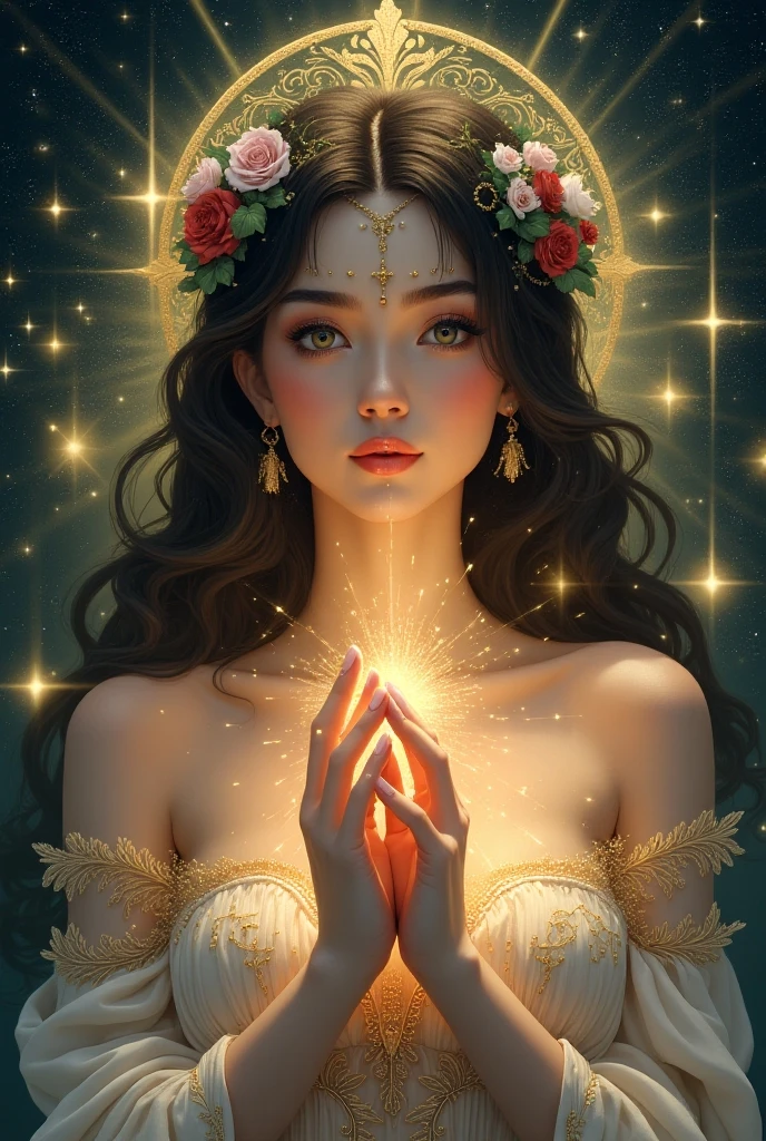 goddess, Mother Goddess, warm smile, Anime Style