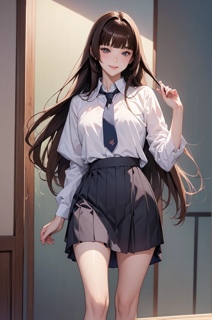 girl in sexy school skirt and underwear
