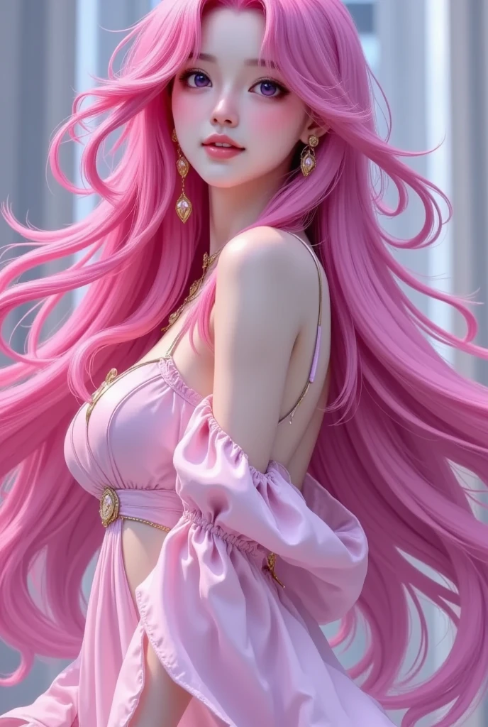  Detailed portrait ， Closeup of a woman with pink hair in a pink dress,  attractive anime girl ,  beautiful and attractive anime woman ,  detailed digital anime art , 8K HD Detailed Art ,  beautiful anime woman , Beautiful anime girl, extremely detailed Artistic Germ, Artistic Germ. Anime illustrations, Anime Goddess, like Artistic Germ, ig model | Artistic Germ