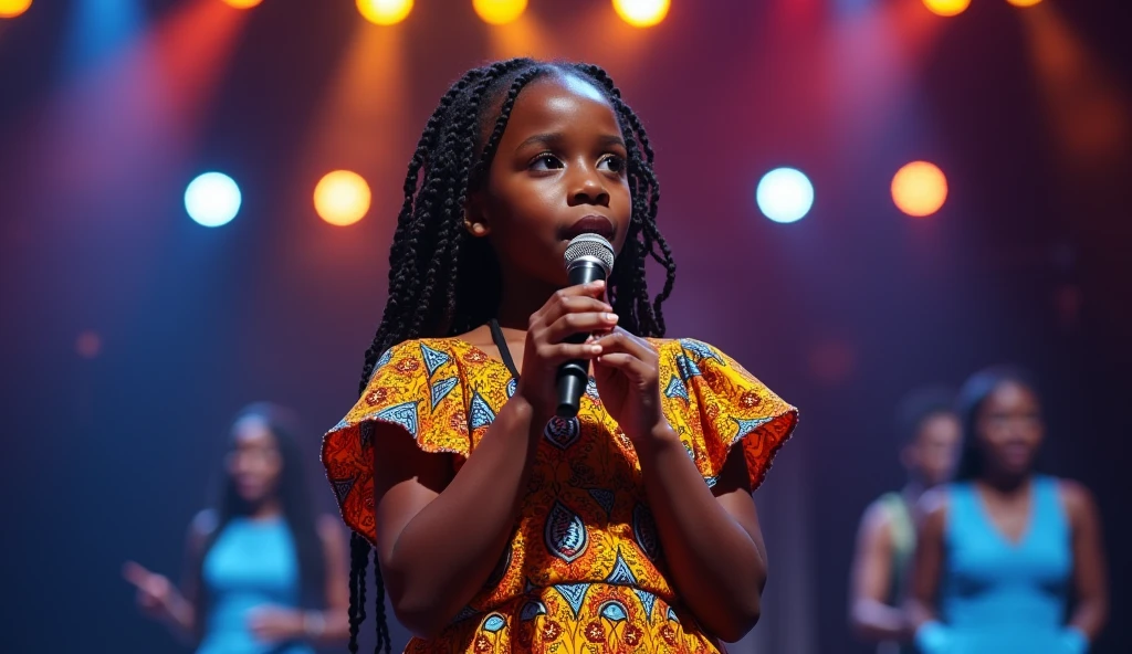 African ??? singing on agt stage