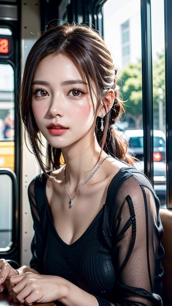 RORA　Colossal tits　((top-quality、8K、​masterpiece:1.3))、foco nítido:1.2、Perfect Body Beauty:1.4、Slim abs:1.2、((dark brown  hair、Colossal tits:1.2))、(natural soft light、street corner:1.1)、Highly detailed facial and skin texture、A detailed eye、二重まぶた、(((dynamic ungle)))
