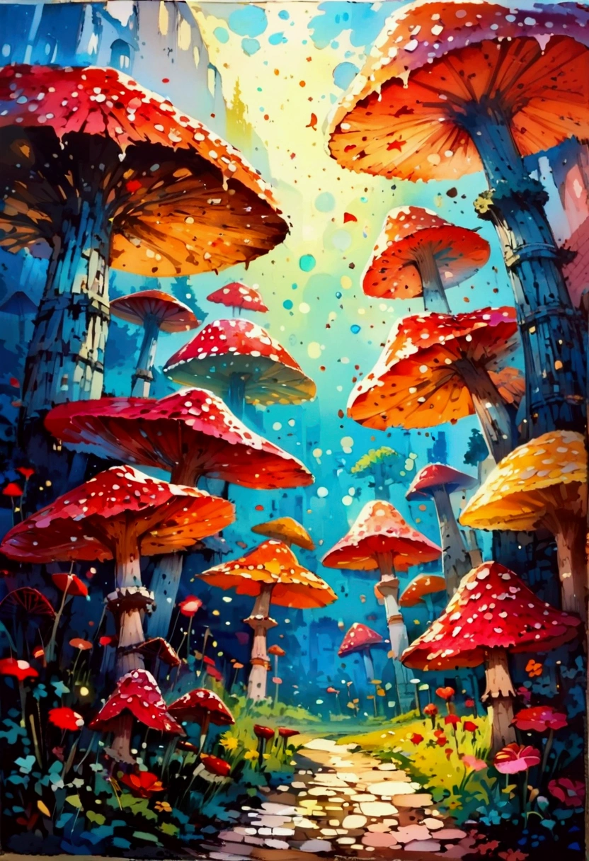  Alice in Wonderland」Draw on canvas as a print-style picture
